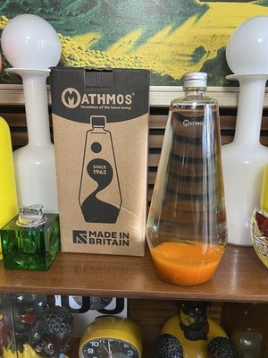 Mathmos Astro Orange/Clear Lava Lamp (Bottle Only) Rare Discontinued Colour