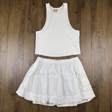 Free People Movement Hot Shot Skort 2-Piece Set Women M White Free EST Active