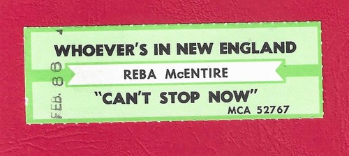 Jukebox Title Strip - REBA McENTIRE - Whoever's in New England