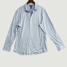NWT Kirkland Signature Mens XL Blue Button-Up Long Sleeve Shirt Pattern M0159