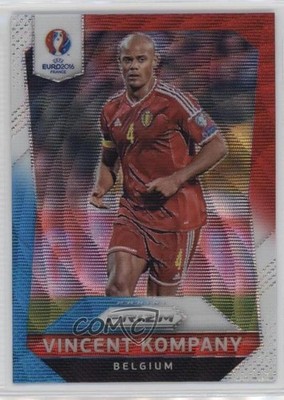 2016 Panini Prizm UEFA Euro Red & Light Blue Prizm Vincent Kompany #25 1l2