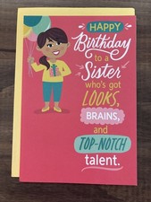 Hallmark BIRTHDAY Greeting Card For SISTER. 5.5x8