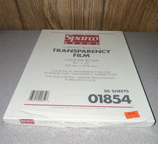 Sparco Overhead Projection Transparency Film Color Inkjet 8.5x11 50ct 01854