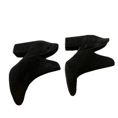 Michael Shannon Women’s Suede Ankle Boots 11 Leather Black - Image 1 of 4