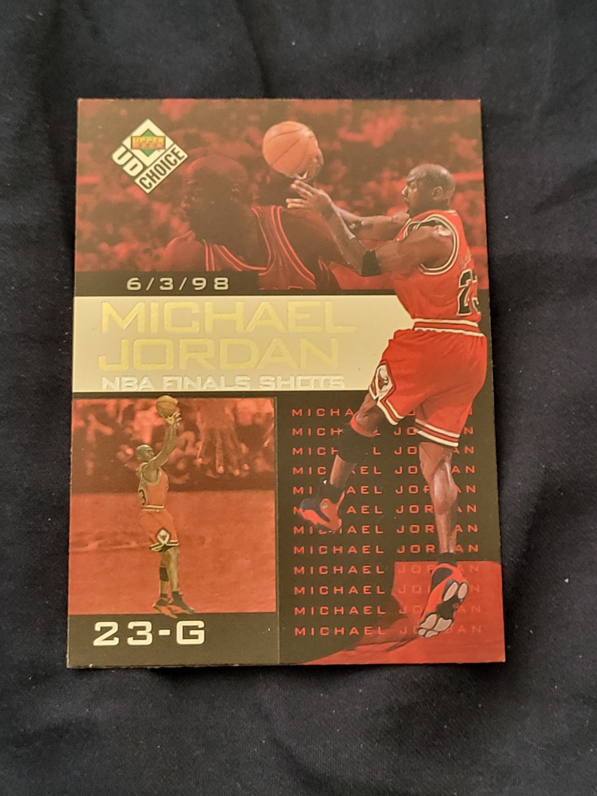 1998-99 Upper Deck UD Choice Michael Jordan NBA Final Shots #1- 23-G Bulls