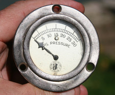 National Gauge Equipment Co. Vintage 30 Lbs Oil Pressure Gauge - Prewar