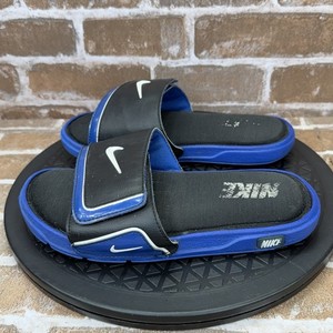 Nike Comfort Footbed 2 Slide Sandals Black Blue 631719-400 Boys Youth Size 3Y
