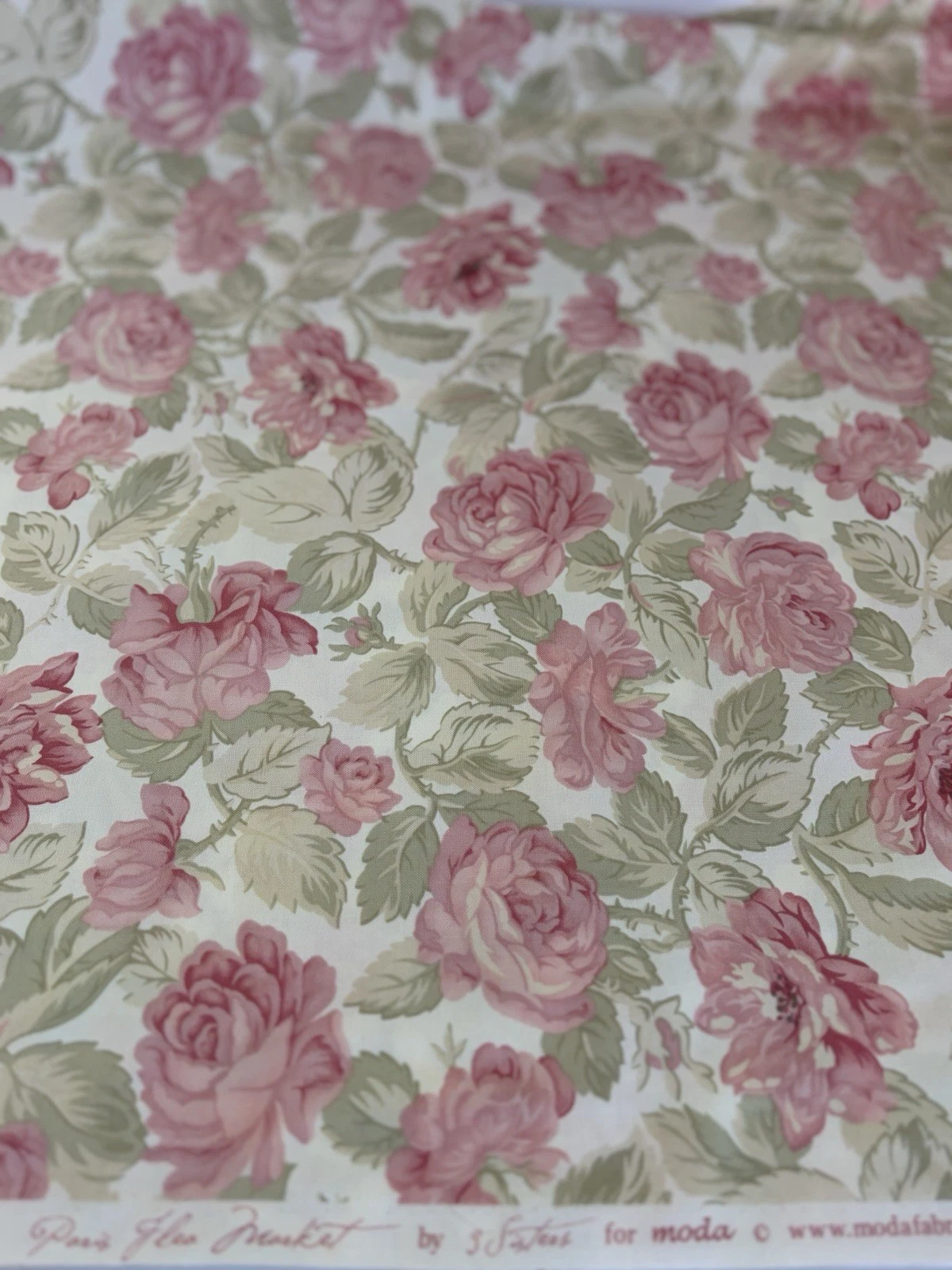 3 Sisters Paris Flea Market Moda Iconic Rose Quilting Cotton OOP HTF 8 yds, SBTY - product detail image 2