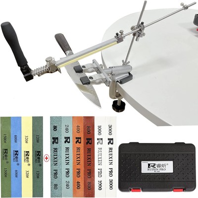 RUIXIN PRO RX-009 Professional Knife Sharpener System With 10 Whetstones, 360°