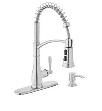 Glacier Bay Mandouri Single Handle Spring Neck Pull Down Sprayer Kitchen Faucet