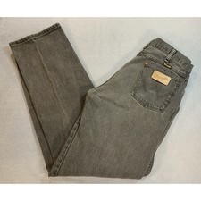 Vintage Wrangler Jeans Mens 33x34 Actual - 30x32 Black 90s Made In USA