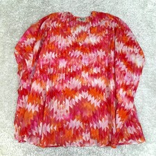 Show Mw Your Mumu Peta Tunic Magma Hot Orange Oversized Womens Large