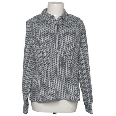 Max Studio, Bluse, Größe: L, Blau/Weiß, Polyester, Blumen, Damen #9i1