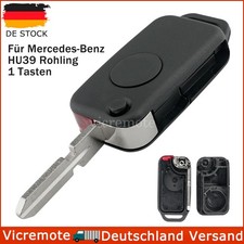 1 Tasten Klapp Schl&uuml;ssel Geh&auml;use Rohling f&uuml;r Mercedes Benz W124 R129 W140 W202