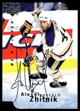1995-96 Upper Deck Be a Player Autographs Die-Cuts Alexei Zhitnik Auto Buffalo