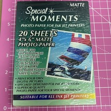 New Special Moments 4" x 6" Photo Paper For Ink Jet Printers - 20 Sheets Matte