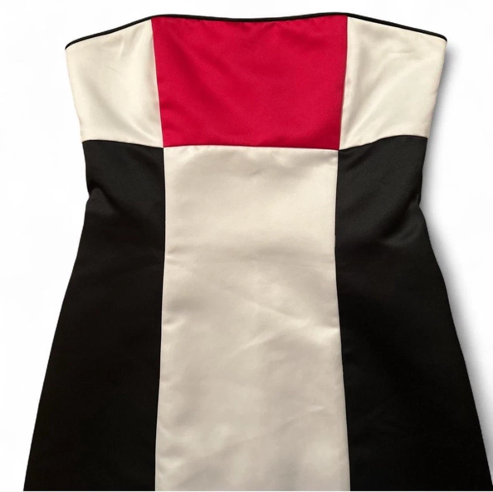 Vintage Jessica McClintock Gunne Sax Black and Pink Dress Size 5 - Image 4 of 4