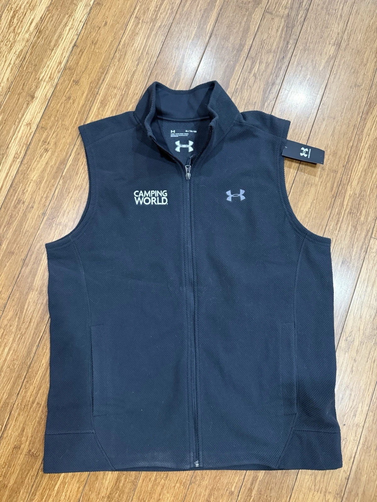 Under Armour OffGrid Vest Mens XL Black Full Zip Camping World Embroidered NWT