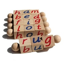 Phonetic Reading Blocks - A Phonics Manipulative Toy for Preschool Learning -