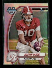 Austin Mack 2024 Bowman University Chrome Refractor #87 Alabama Crimson Tide