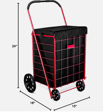 Handy Laundry Shopping Cart Liner, 18" X 15" X 24", Square Bottom, Fits Black