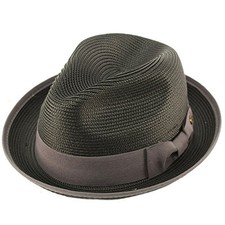Epoch Men's Classy Travel Crushable 2tone Derby Fedora Small-Medium Black