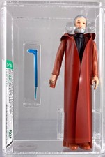 Vintage 1977 Star Wars Kenner AFA 80 Obi Wan Kenobi Dark Hair Loose Figure  --