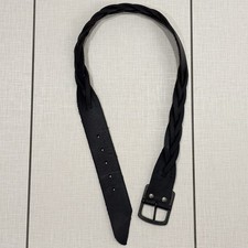 Gap Genuine Leather Braided Belt Black Size Medium 32 Classic Buckle