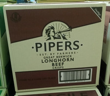 Pipers Crisps Great Berwick Longhorn Beef  24 x 40g
