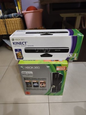 Microsoft Xbox 360 Slim 250GB OVP Kinect Komplett Rechnung Controller