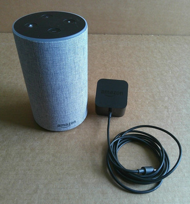 Amazon Echo (2nd Generation) Smart Speaker Heather Grey Fabric