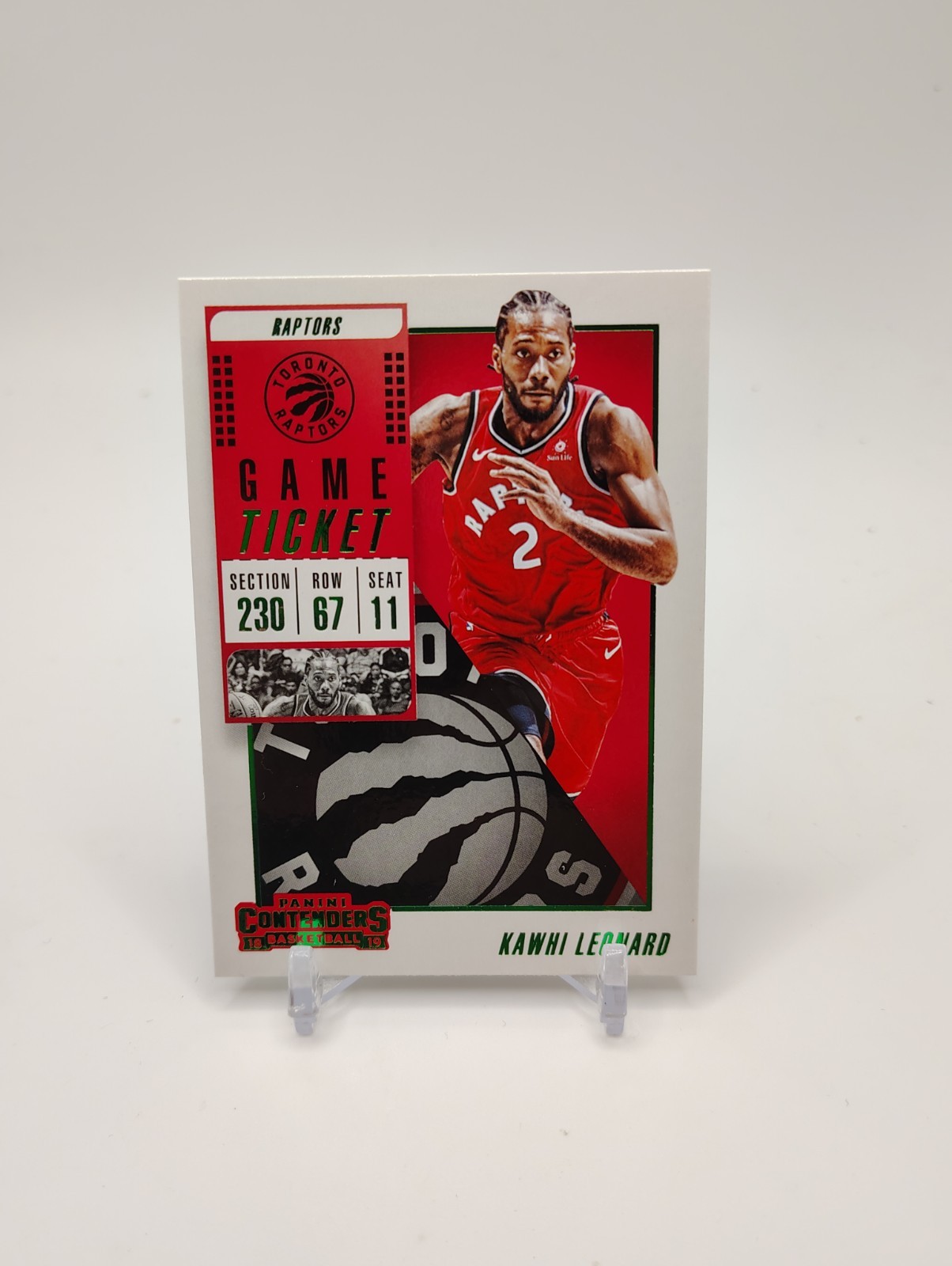 2018-19 Panini Contenders Kawhi Leonard #97 Game Ticket Green