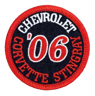 2006 Chevrolet Corvette Stingray Embroidered Patch Black/Red Iron-On Sew-On Hat