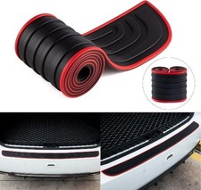 Universal Car SUV Rear Bumper Protector, 35.5" x 2.75" Anti-Scratch Black-Red