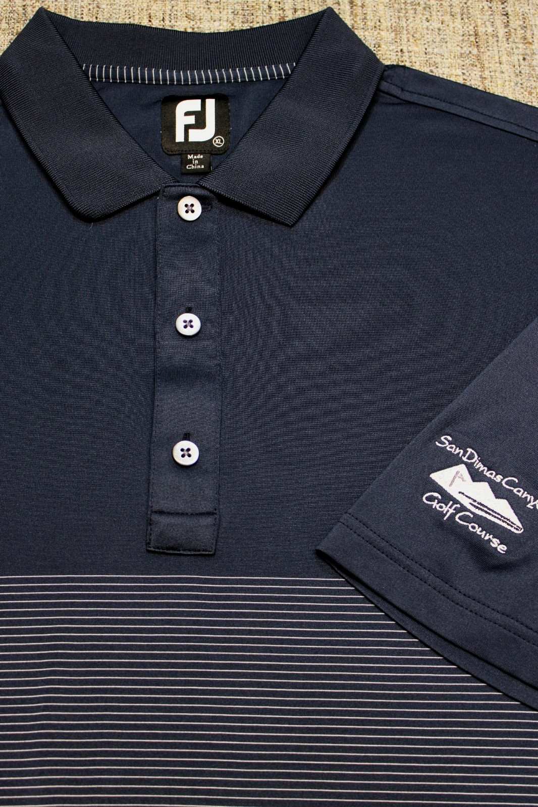 Footjoy Stretch Poly Spandex Golf Shirt--Xl--San Dimas Canyon G.c.--Looks Unworn