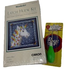 Wonderart Unicorn Latch Hook Kit 4719 12 X 12  Retro Nostalgic Sealed  VTG Tool