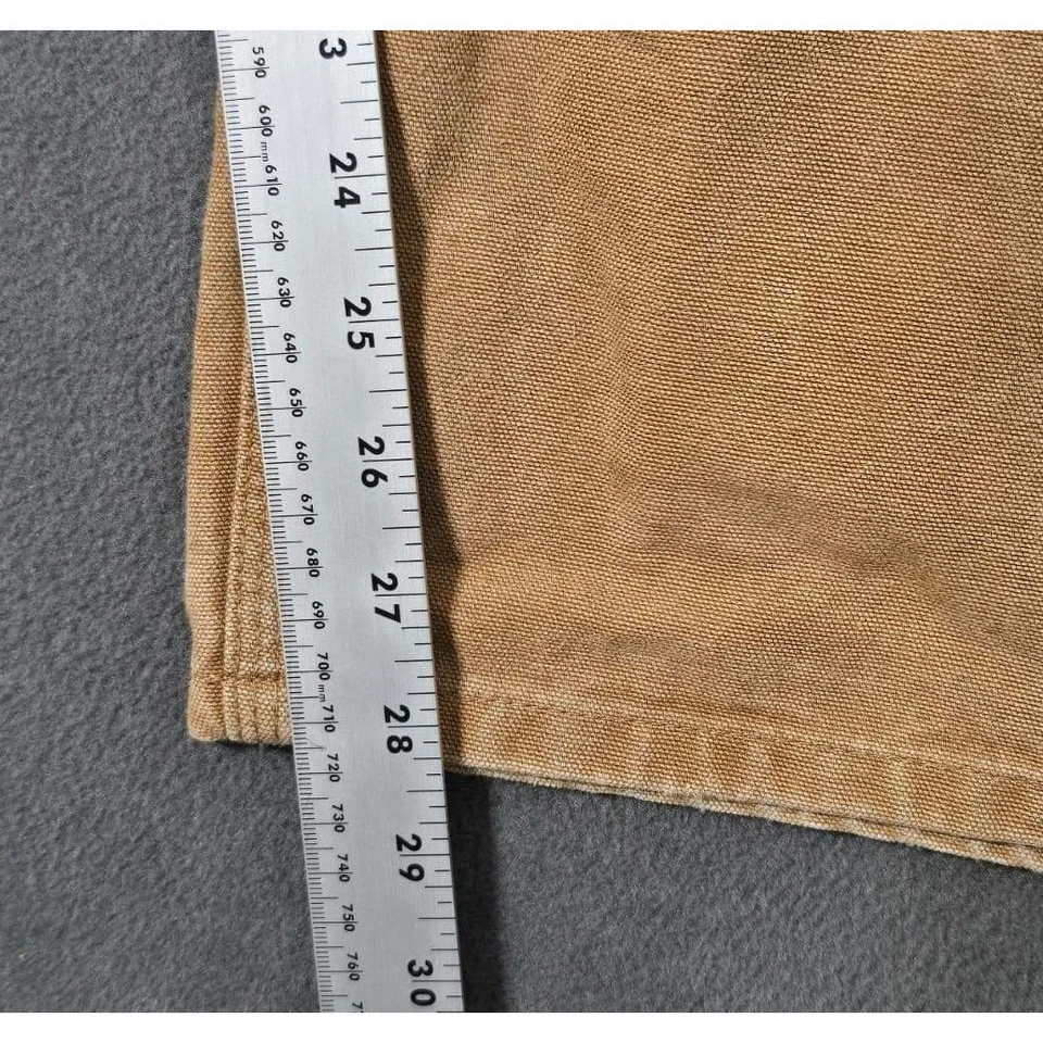 Carhartt Dungaree Fit Canvas Workwear Pants Size 42x30 (28) Brown B11 BRN - Image 4 of 4
