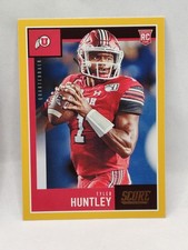 2020 Score #370 Tyler Huntley RC Gold Parallel Baltimore Ravens Rookie Card Utah. rookie card picture