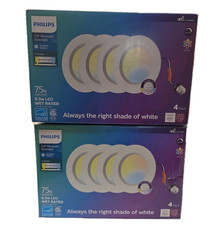 Philips LED Recessed Downlight 5" 6" Can Light 8 Pack Selectable WhiteCRI 90
