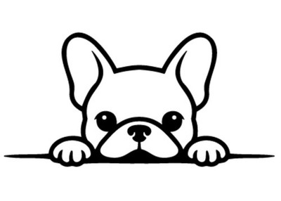 Peeking Dog Vinyl Aufkleber Sticker