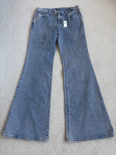 NWT EXPRESS JEANS DENIM BLUE 70'S FLARE MID RISE WOMENS SIZE 10L