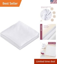 3-Pack Cotton Blend Handkerchiefs, 16-Inch, Super Absorbent  Wrinkle-Resistant