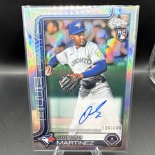 2025 Topps Chrome Update Auto Refractor /499 Orelvis Martinez #CRDA-OM Blue Jays