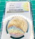 🤩🌈 RAINBOW TONING - EYE CANDY - 1883 O Morgan Silver - NGC MS64⭐️  RARE 🤩