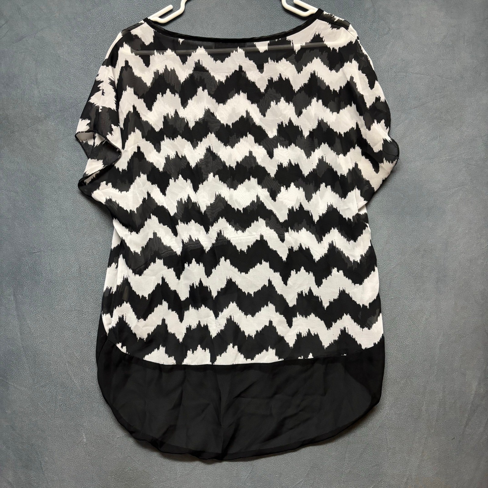 Basic Necessities Black White Zigzag Sheer High L… - image 6