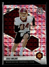 2021 Panini Mosaic Dax Milne #400 Prizm Camo Pink Rookie