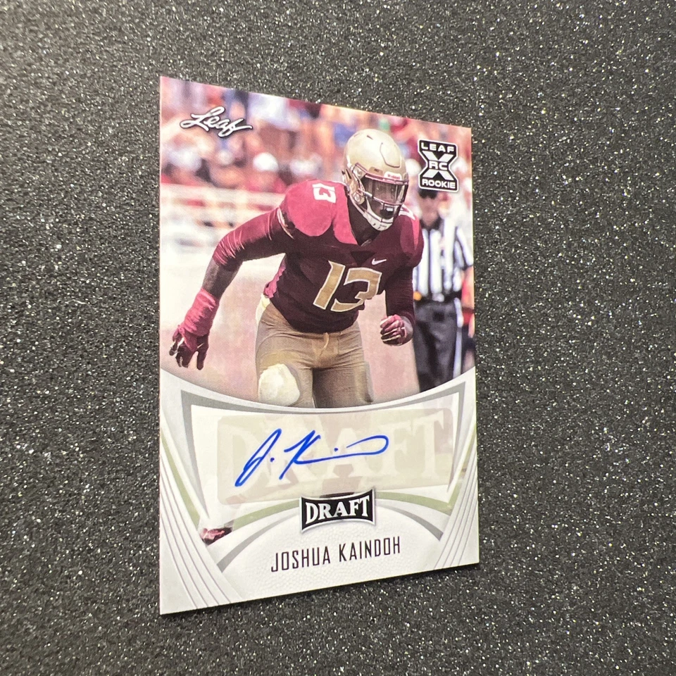 2021 Leaf Draft JOSHUA KAINDOH #BA-JK1 Rookie AUTO - FOOTBALL CARD - Image 2 of 4