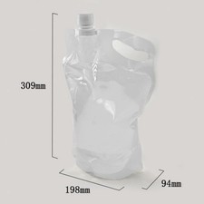 2L Water Container Bag Carrier Tank Folding with Wide Mouth Clear Gifts Water