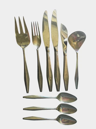New ListingVtg  9 Piece Reed & Barton Sterling "Diamond" Flatware ~  Benefits Charity