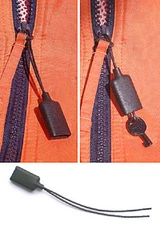ZIPPER PULL HANDCUFF KEY NOW WITH KEVLAR CORD Handcuff key in a zipper pull